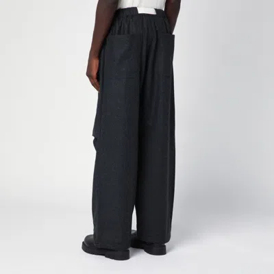 Darkpark Jordan Wool Relax Fit Military Trousers In Blue