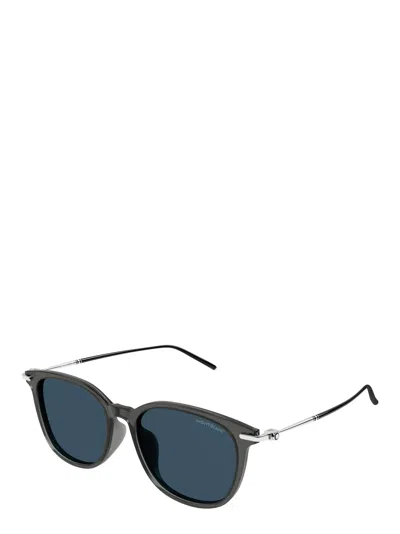 Montblanc Full Frame Sunglasses In Gray