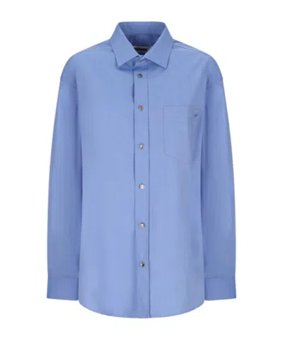 Darkpark Cotton Pocket Shirt In Blue