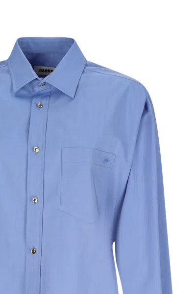 Darkpark Cotton Pocket Shirt In Blue