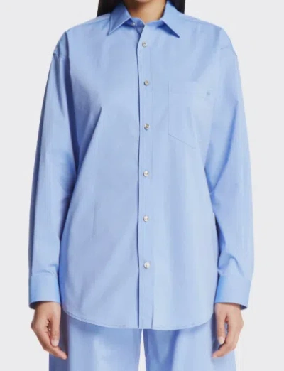 Darkpark Cotton Pocket Shirt In Blue