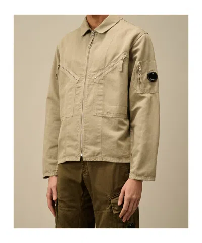 C.p. Company Utility Jacket In Neutral