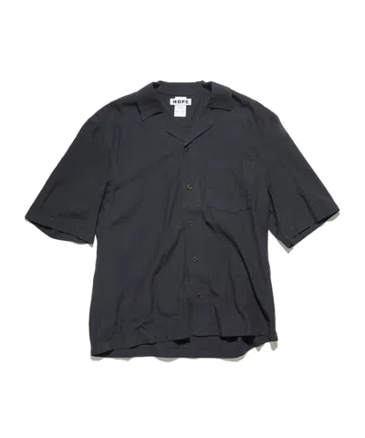 Hope Navy Blues Shirt In Black