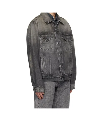 Hope Bold Denim Jacket In Gray