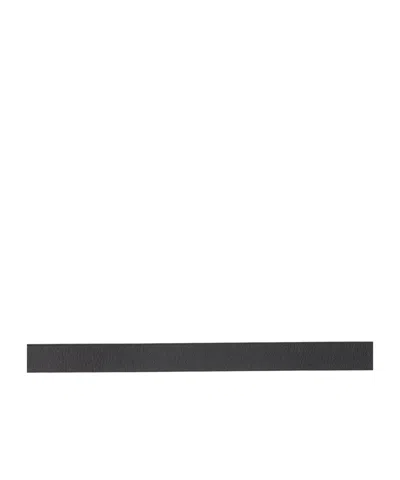 Mm6 Maison Margiela Logo Plaque Leather Belt In Black