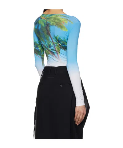 Mm6 Maison Margiela Archive Print Bodysuit In White