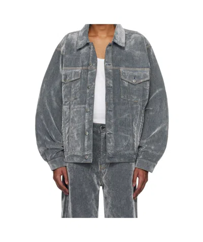 Hope Bold Denim Jacket In Gray