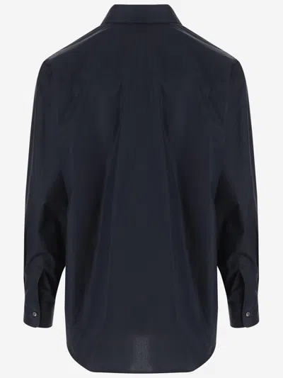 Darkpark Structured Cotton Shirt In Blue