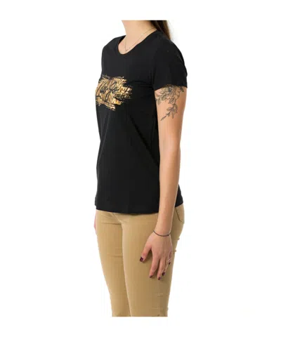 Liu •jo Liu Jo Logo Embellished Crewneck T-shirt In Black