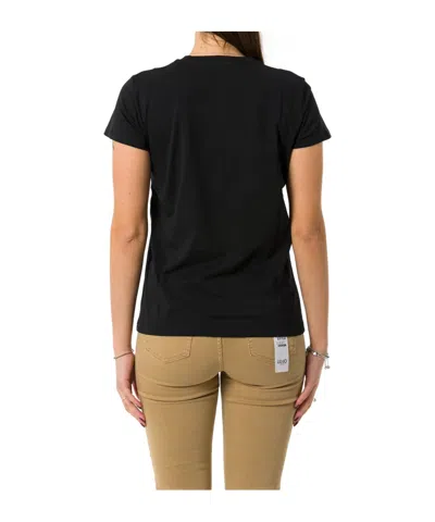 Liu •jo Liu Jo Logo Embellished Crewneck T-shirt In Black