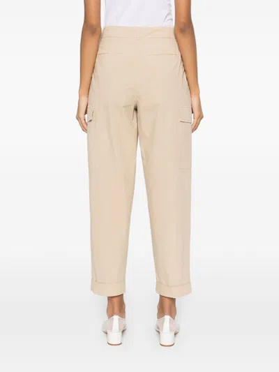 Peserico Cotton Cargo Trousers In Metallic