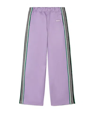 Versace Regular Length Trousers In Purple