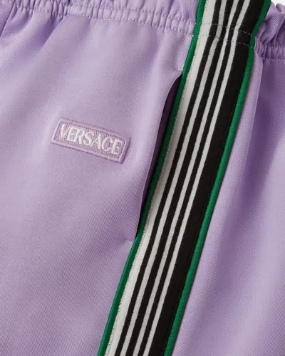 Versace Regular Length Trousers In Purple