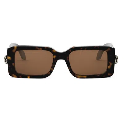Bvlgari Bulgari Rectangular Frame Sunglasses In Brown