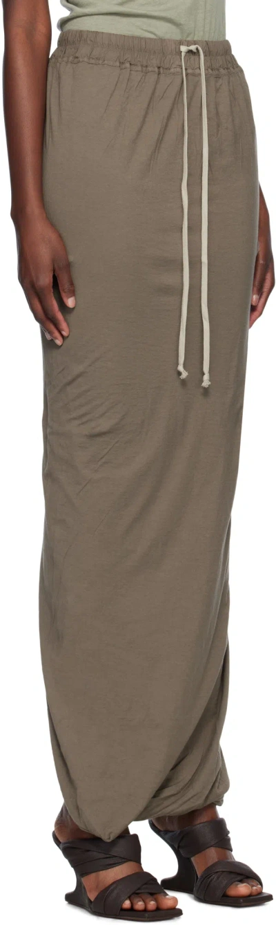 Rick Owens Drkshdw Pillar Maxi Skirt In Gray