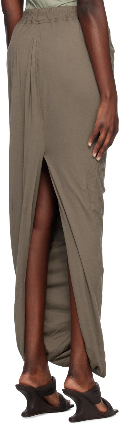 Rick Owens Drkshdw Pillar Maxi Skirt In Gray