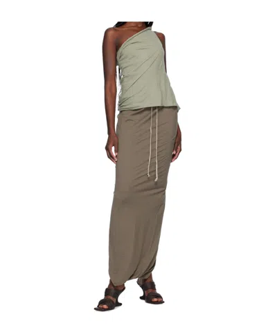 Rick Owens Drkshdw Pillar Maxi Skirt In Gray