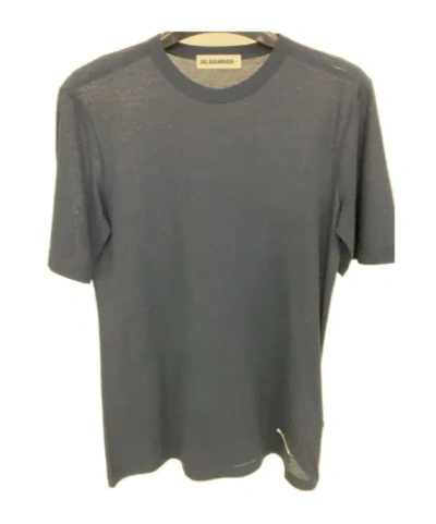 Jil Sander Logo Printed Crewneck T-shirt In Gray