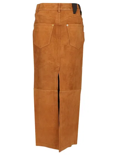 Darkpark Erika Midi Skirt In Brown
