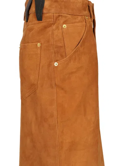 Darkpark Erika Midi Skirt In Brown