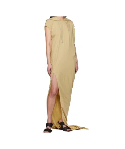 Rick Owens Drkshdw Beige Hollywood Edfu T Maxi Dress In Multi