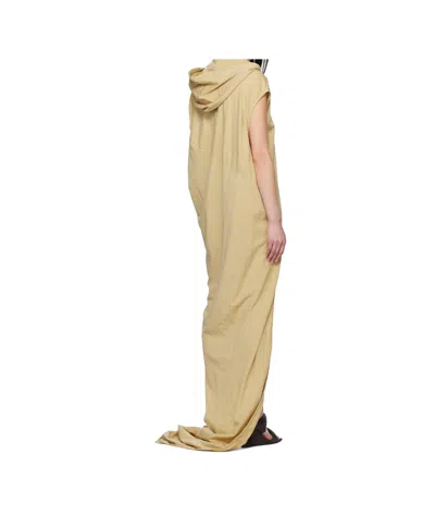Rick Owens Drkshdw Beige Hollywood Edfu T Maxi Dress In Multi