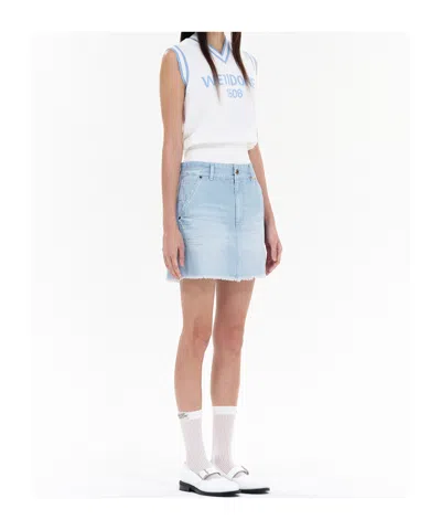 We11 Done Logo Knit Vest In White