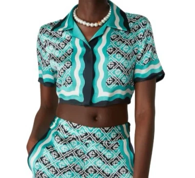 Casablanca Cropped Silk Shirt
