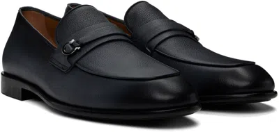 Ferragamo Moccasin With Gancini Ornament In Black