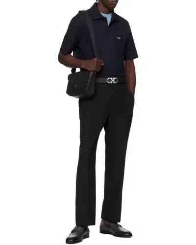 Ferragamo Moccasin With Gancini Ornament In Black