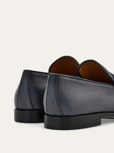 Ferragamo Moccasin With Gancini Ornament In Black
