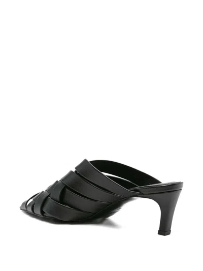 Anine Bing Heeled Mules Eve In Black