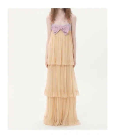 Valentino Embroidered Crepe Chiffon Maxi Dress
