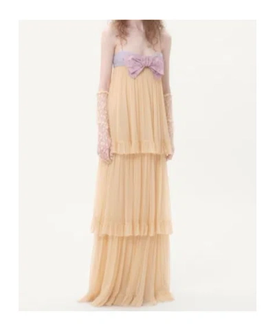 Valentino Embroidered Crepe Chiffon Maxi Dress