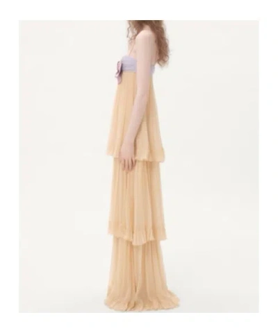 Valentino Embroidered Crepe Chiffon Maxi Dress