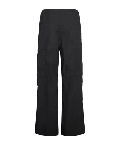 Hope Black Loose Drawstring Collapse Cargo Pants In Black