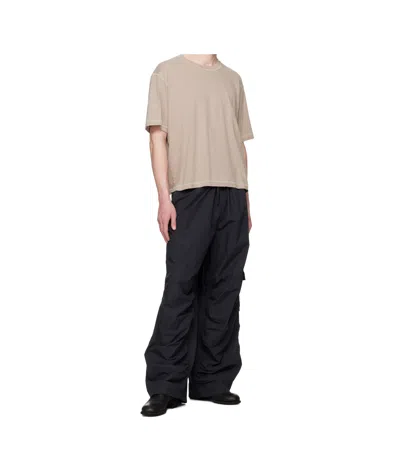 Hope Black Loose Drawstring Collapse Cargo Pants In Black