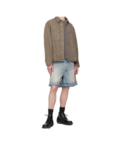Hope Studded Denim Jacket In Brown