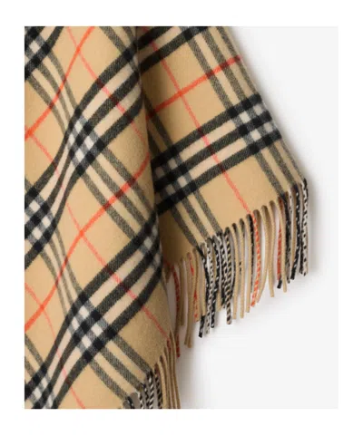 Burberry Check Wool Cashmere Cape