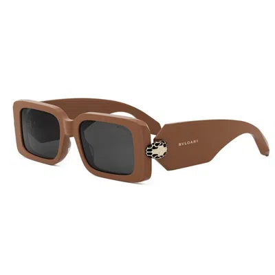 Bvlgari Full Frame Sunglasses In Brown
