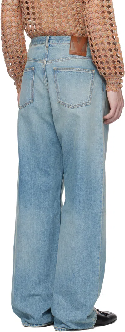 Valentino Jeans With Belt Loops In Blue