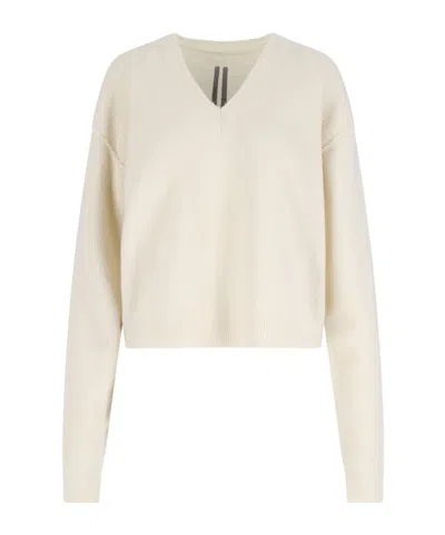 Rick Owens Cashmere Sweater In White