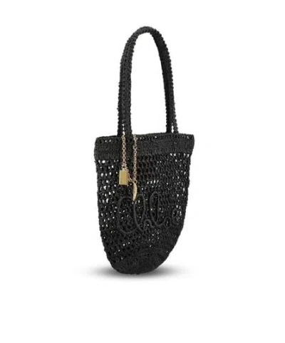 Chloé Small Summer Banana Shopping Raffia Beach Bag