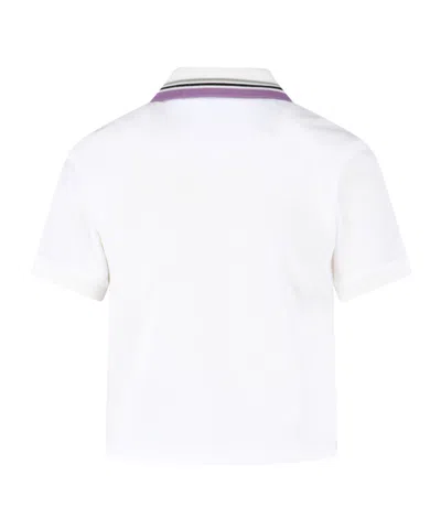 Vivienne Westwood Classic Polo With Multicolor Striped Detail In White