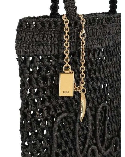 Chloé Small Summer Banana Shopping Raffia Beach Bag