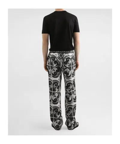 Dolce & Gabbana Short-sleeved Silk T-shirt In Black