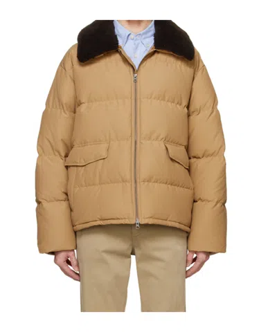 Dunst Brown Faux-shearling Collar Down Jacket