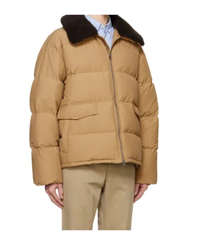 Dunst Brown Faux-shearling Collar Down Jacket