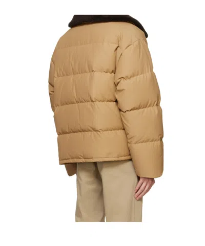 Dunst Brown Faux-shearling Collar Down Jacket