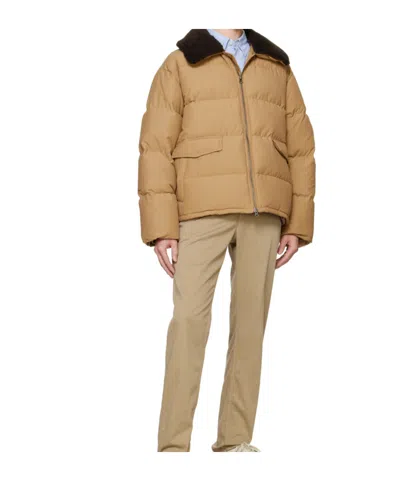 Dunst Brown Faux-shearling Collar Down Jacket